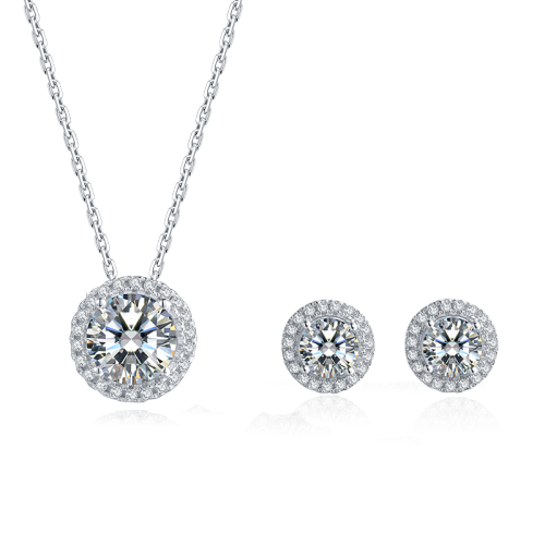 Vintage Luxury 925 Sterling Silver Moissanite Diamond Pendant Women Engagement Large Diamond Wedding Party Necklace